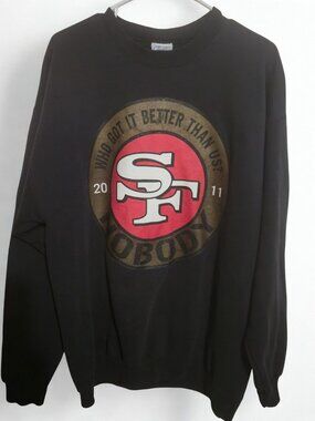 Vintage 2011 San Francisco 49ers Crewneck Sweatshirt Black NFL